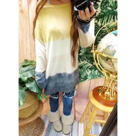 Ultra soft ombré oversized knitted sweater 🍂 - Picture 2 of 8